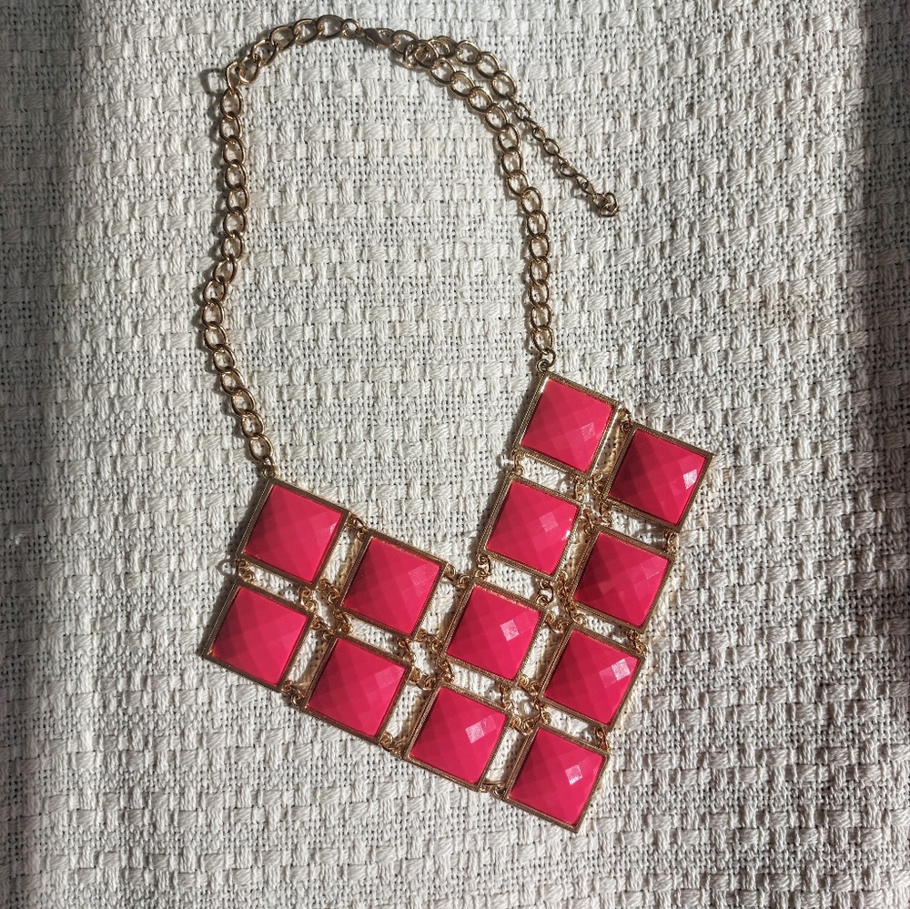 Hot Pink Statement Necklace